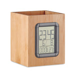 Suport din bambus și ceas LCD