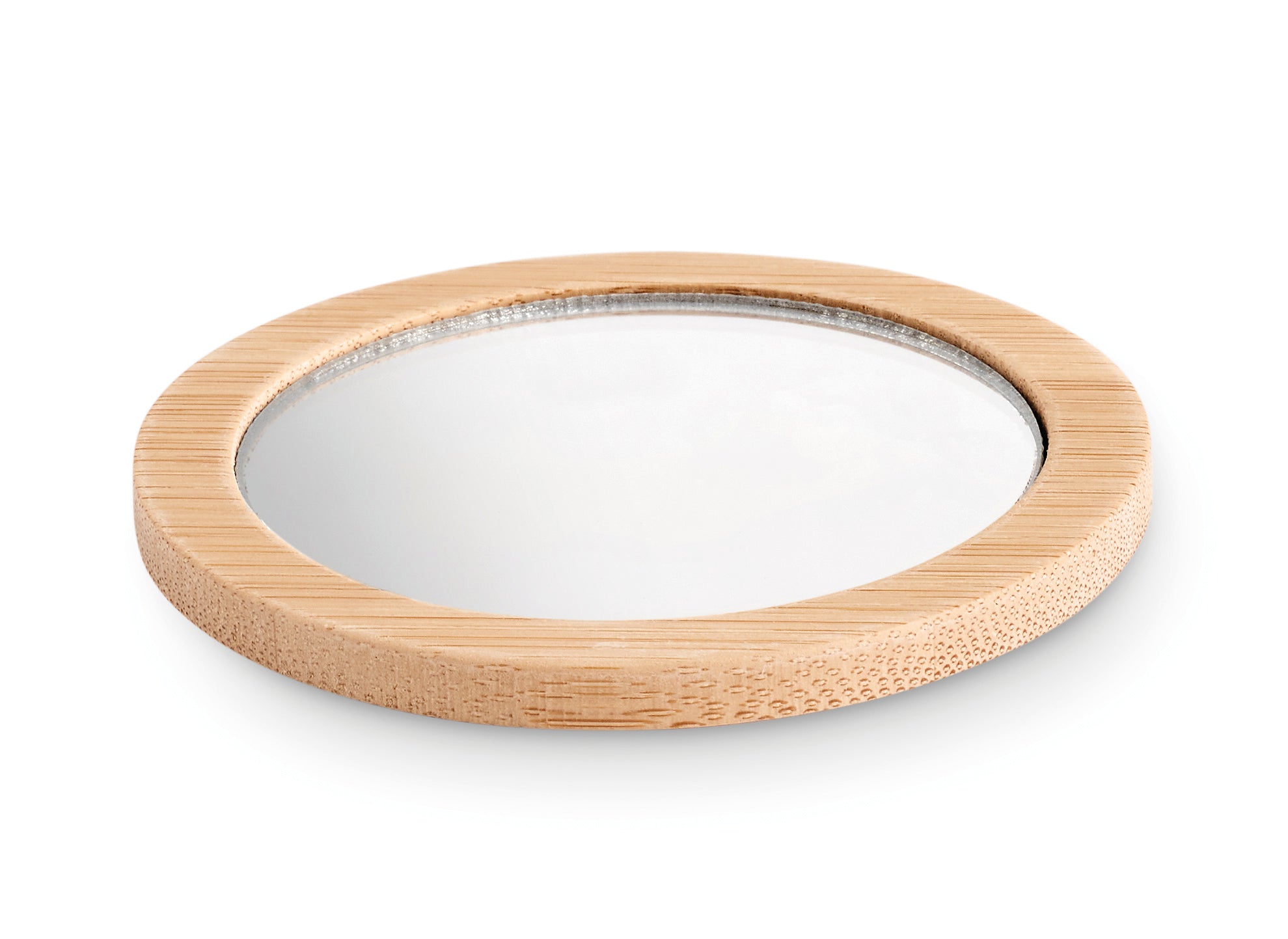 Oglindă de machiaj din bambus