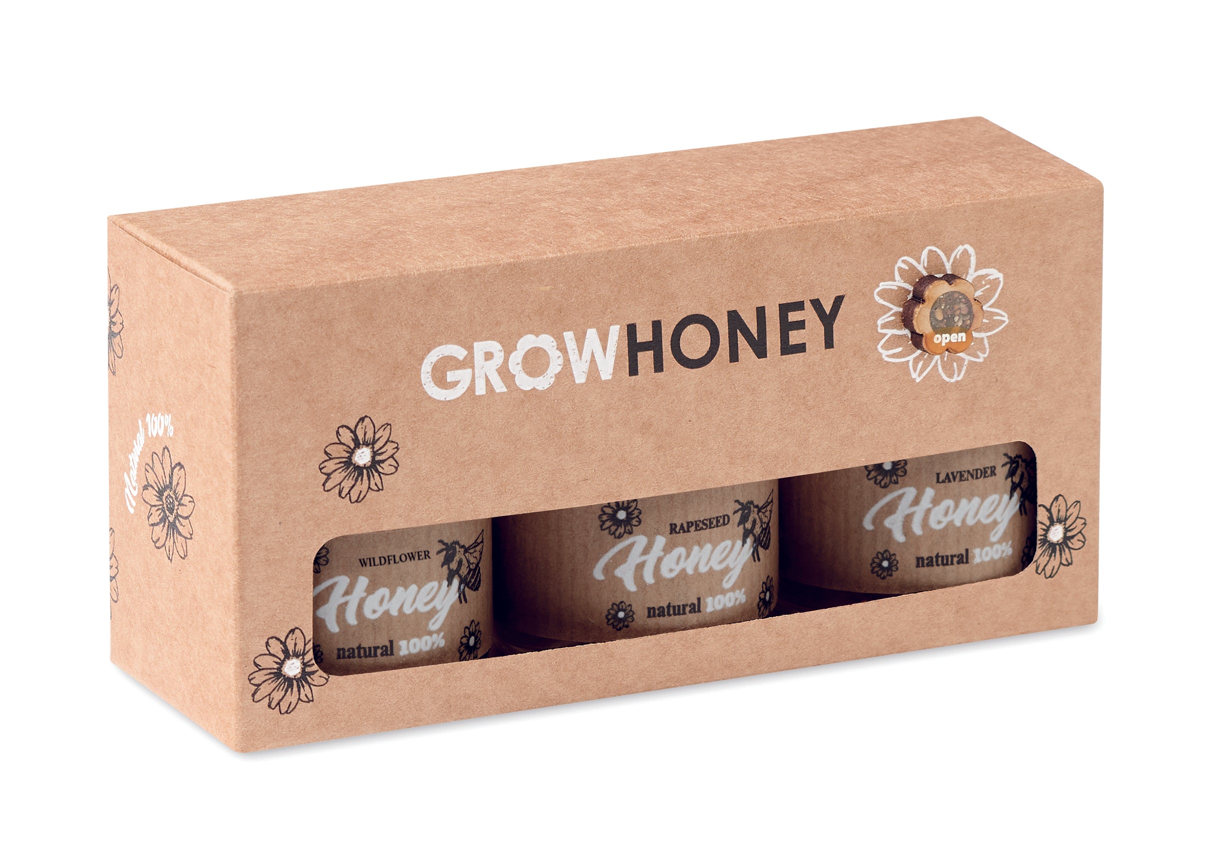 Set de 3 borcane cu miere