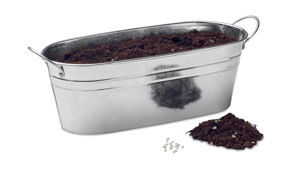 Ghiveci din zinc cu semințe