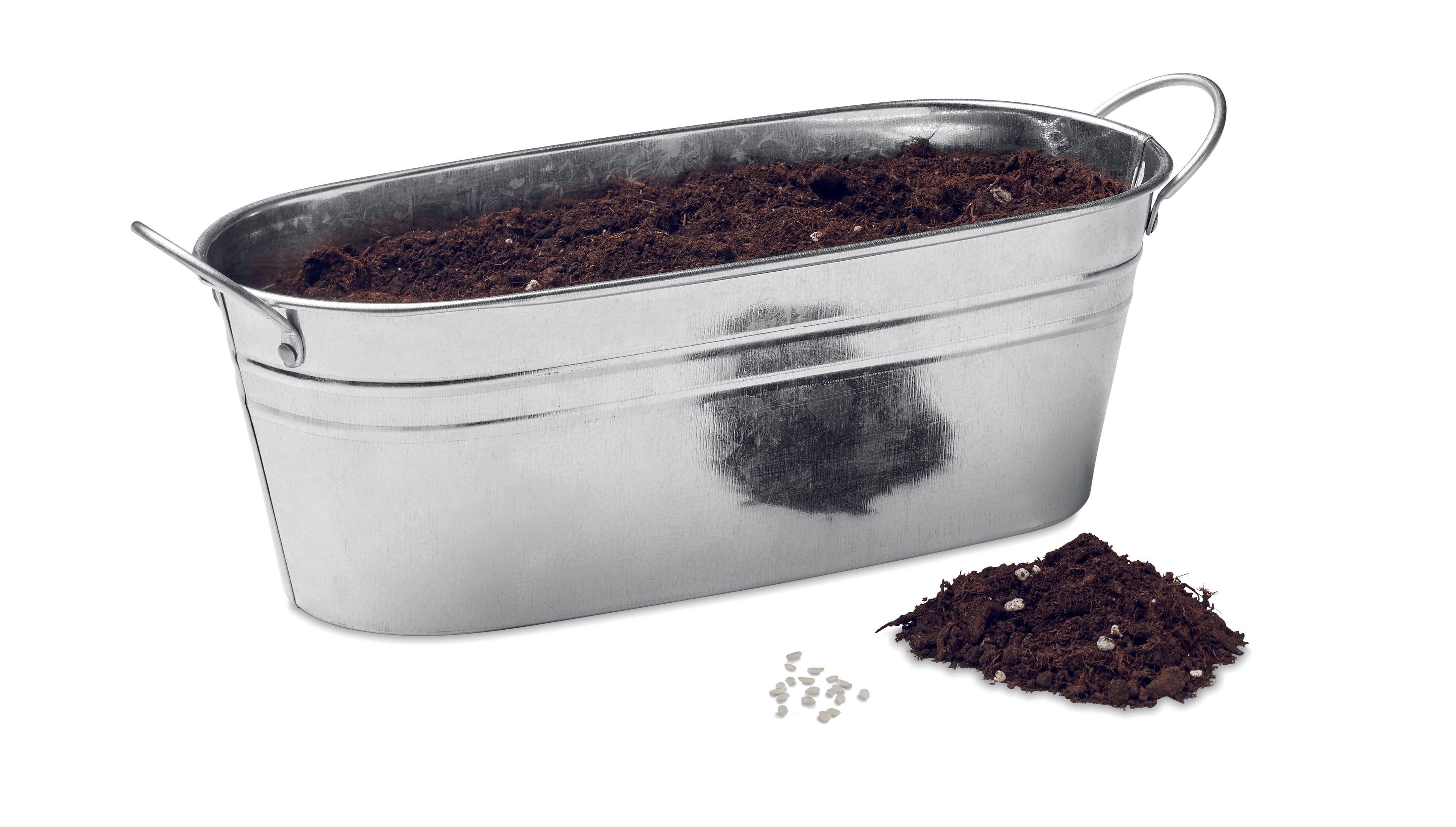 Ghiveci din zinc cu semințe