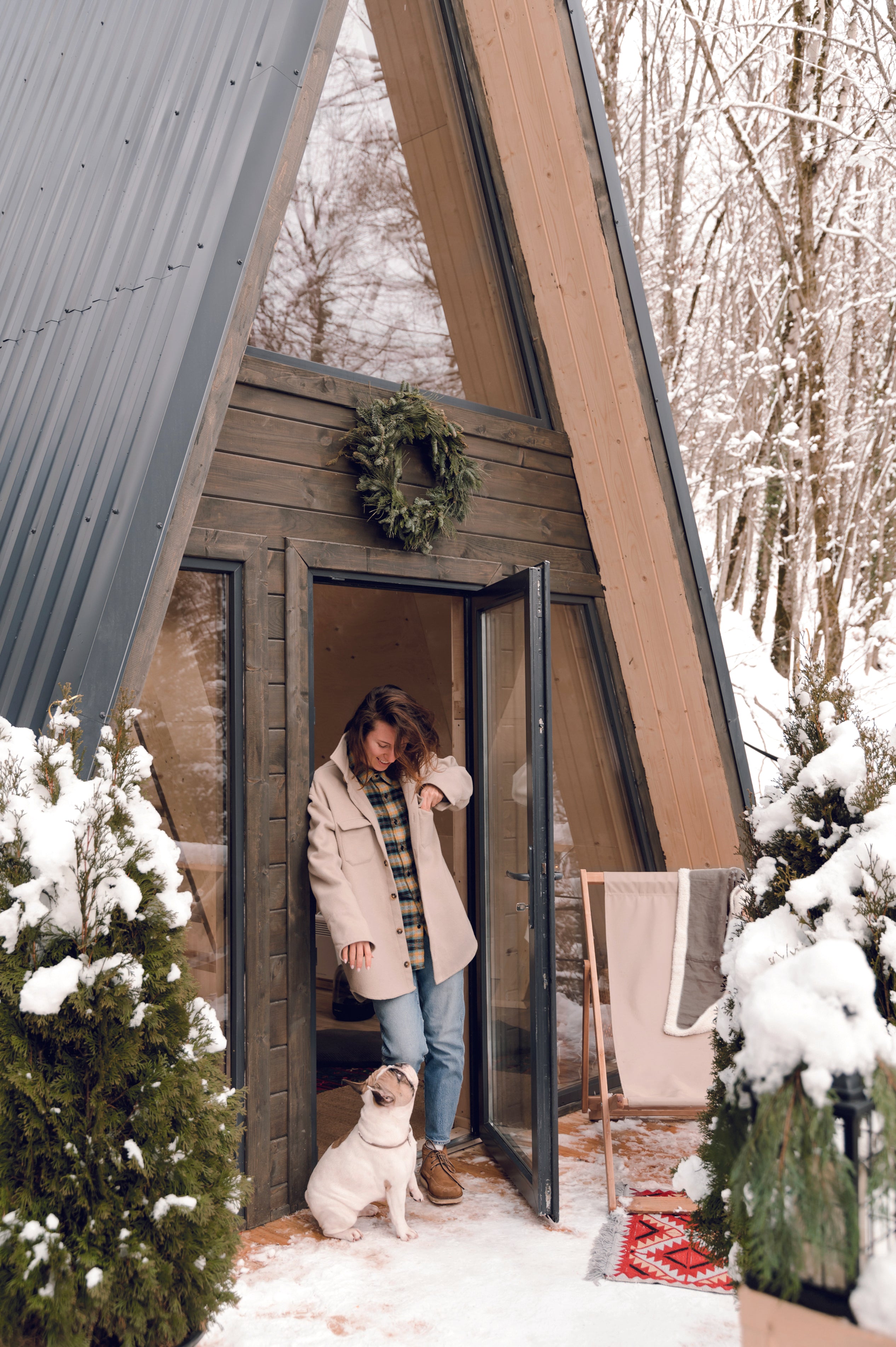 Șezlong de plajă din lemn