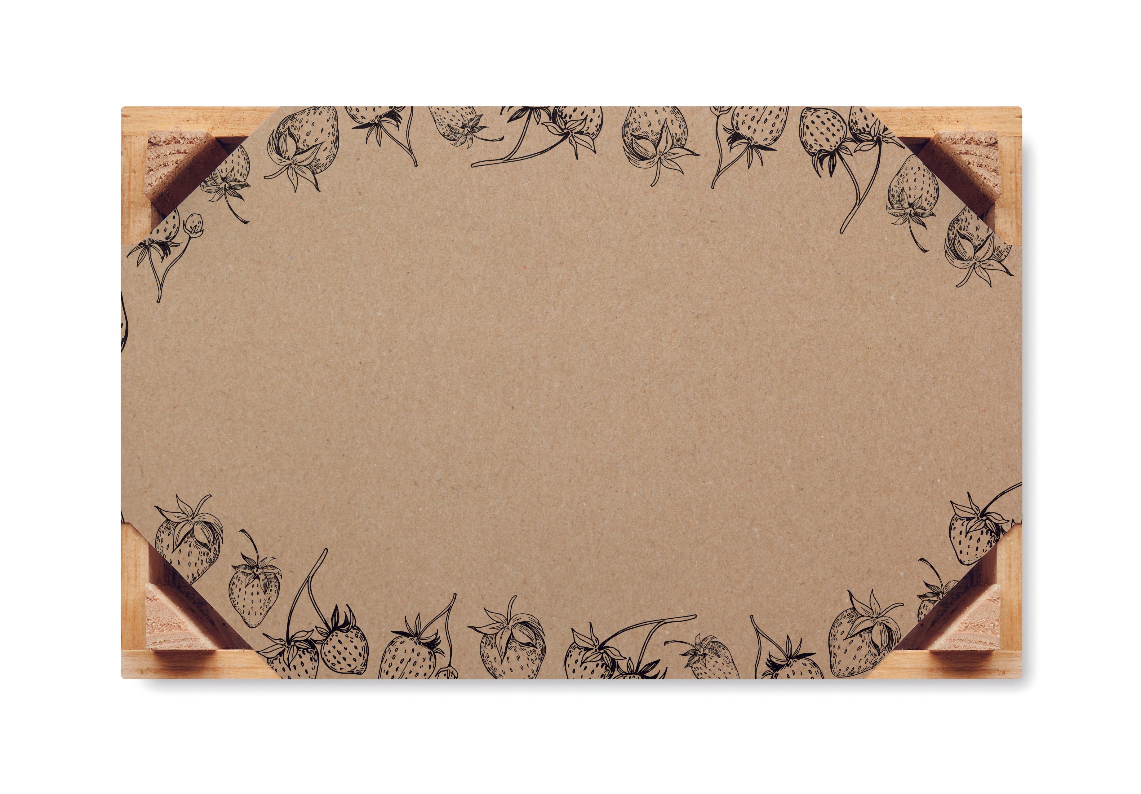 Kit căpșuni în cutie de lemn