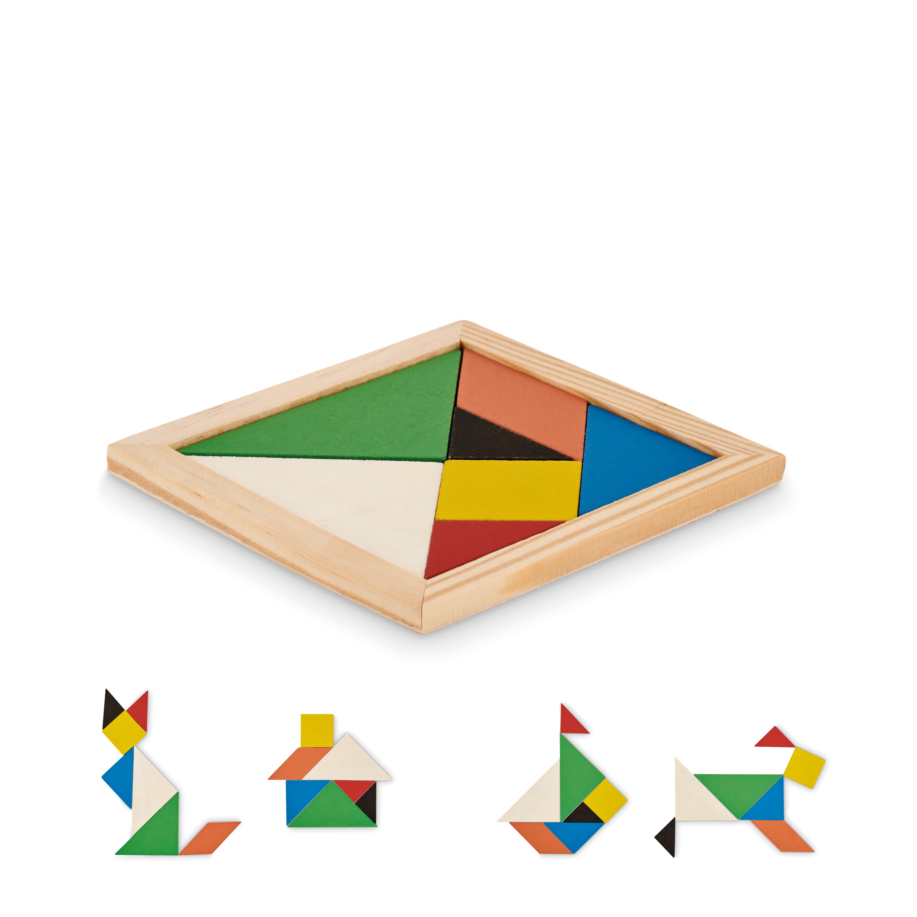 Puzzle Tangram în lemn