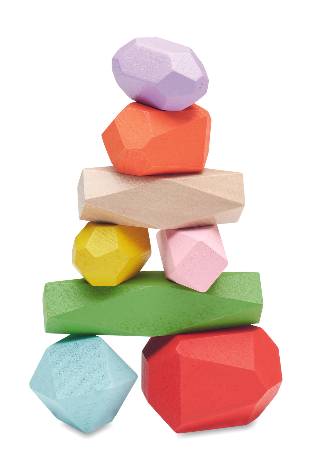 8 piese lemn stivuite,în pouch