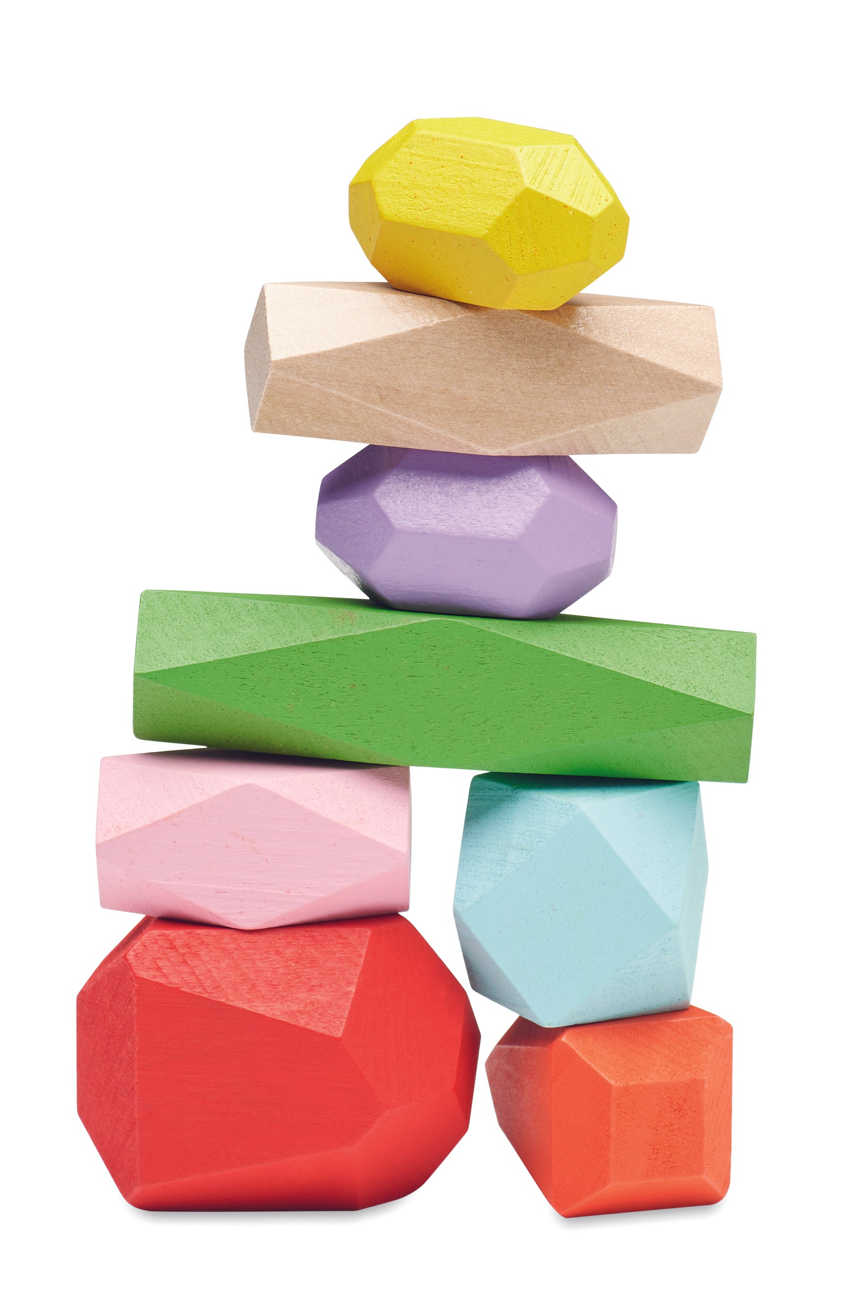 8 piese lemn stivuite,în pouch