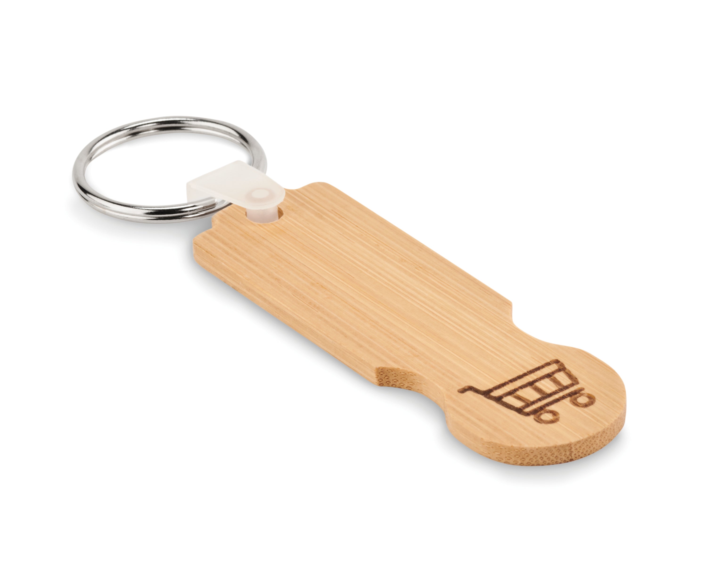 Breloc de bambus cu moneda