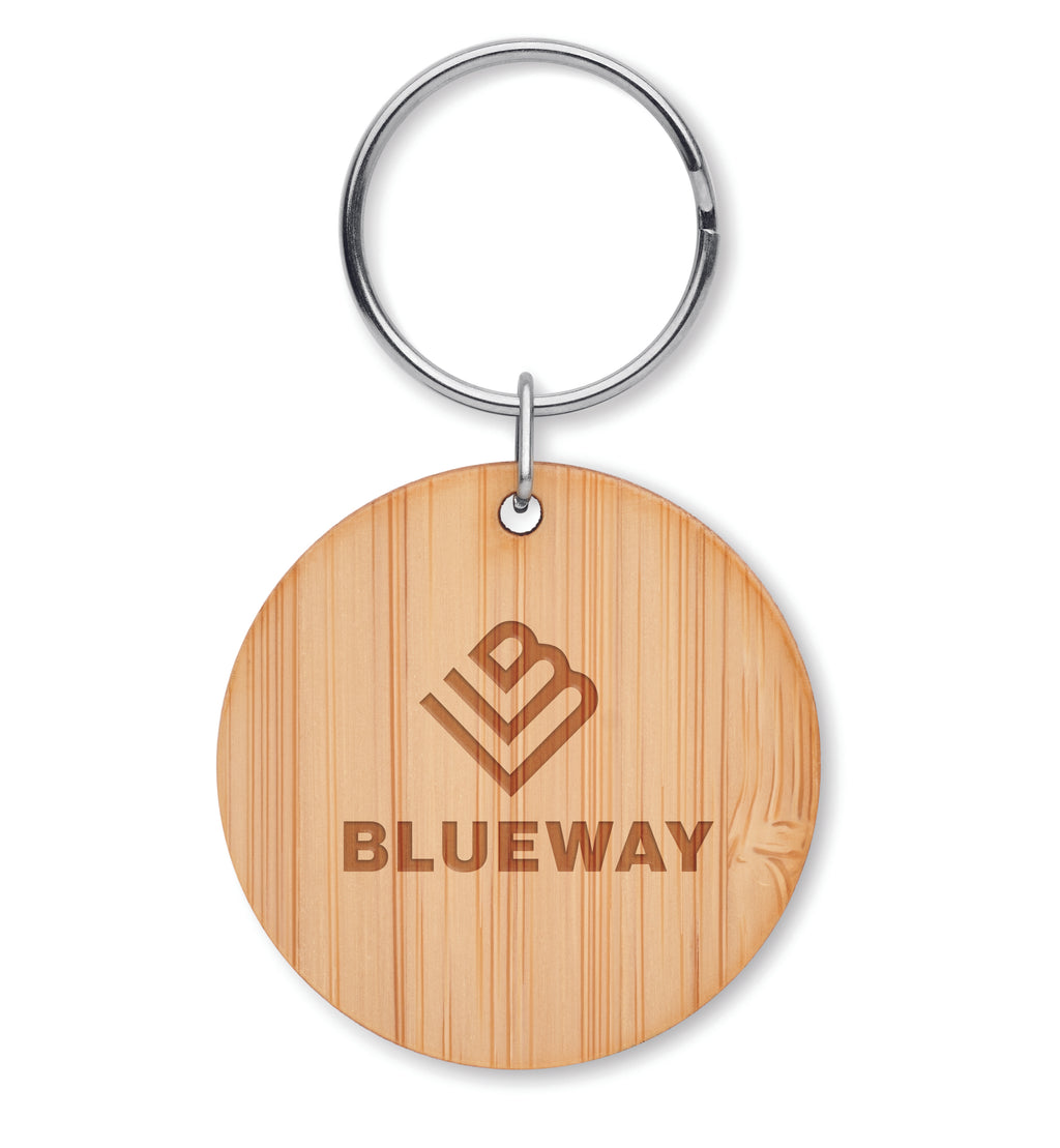 Breloc rotund din bambus