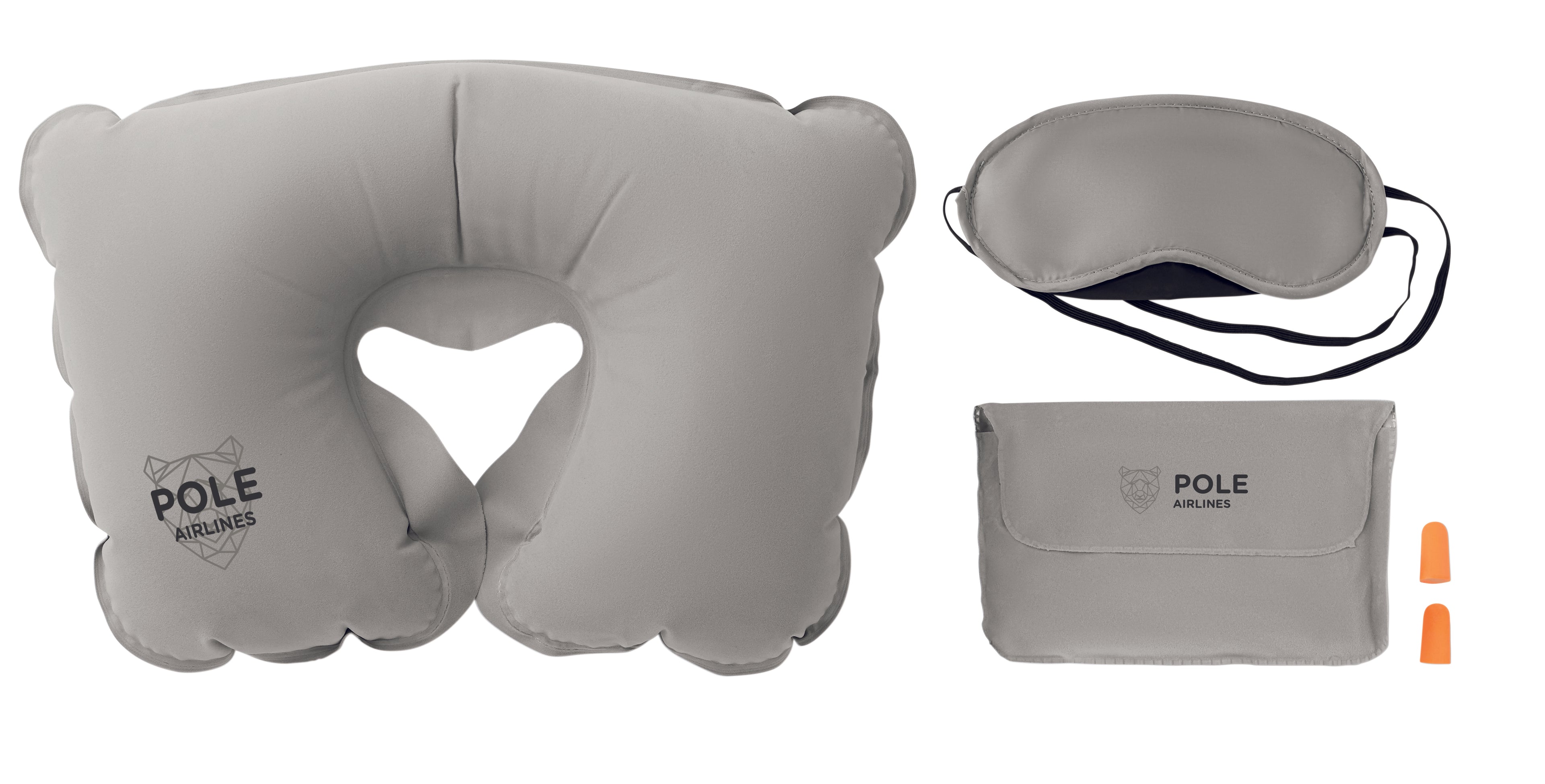 Set pernă, ochelari de noapte