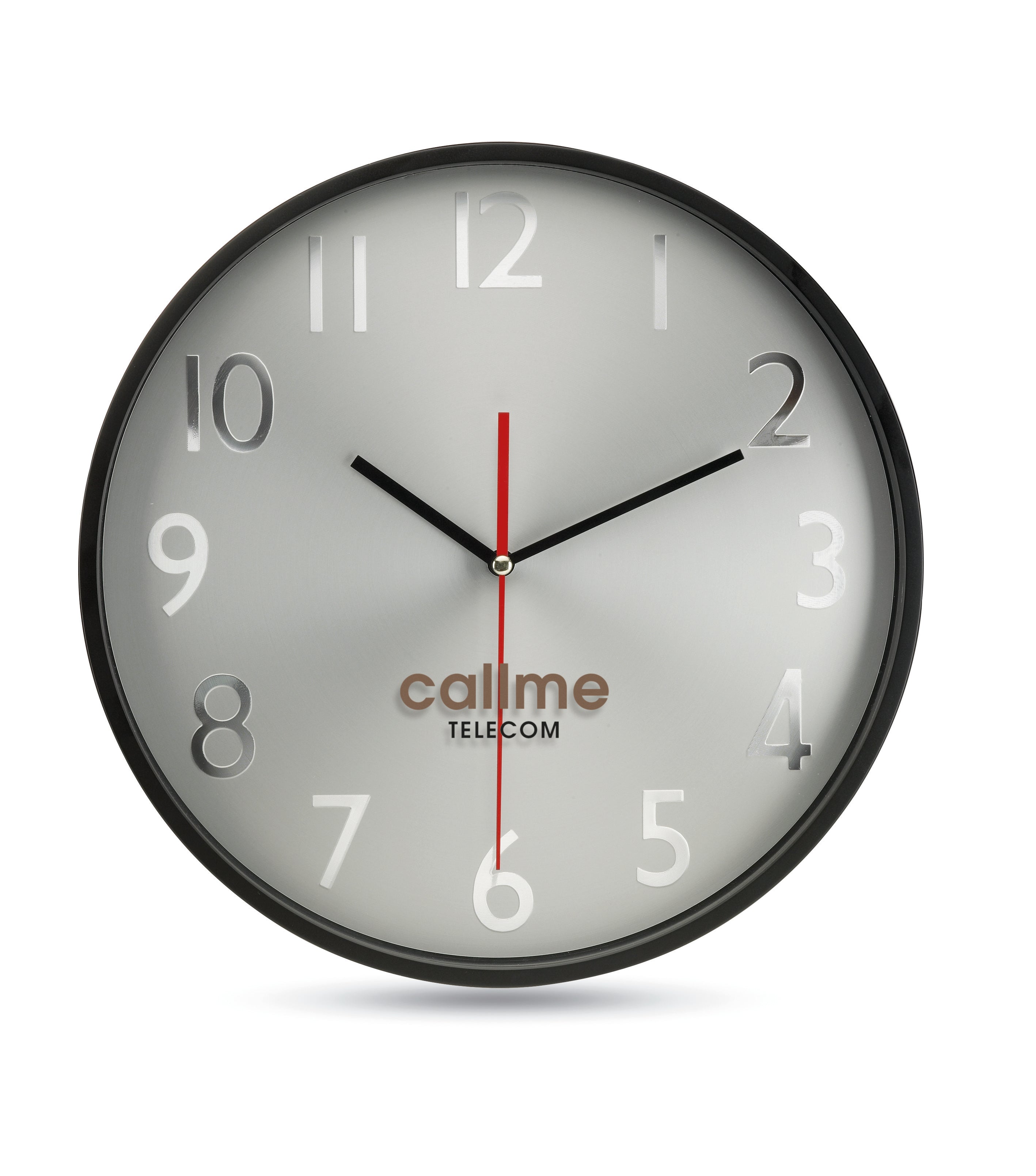 Ceas de perete fundal argintiu