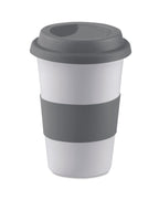 Cană ceramică cu capac, manșon