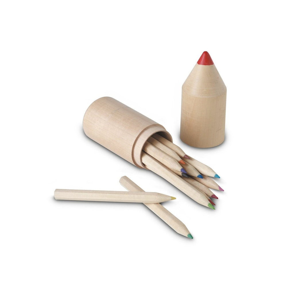 12 creioane în cutie din lemn