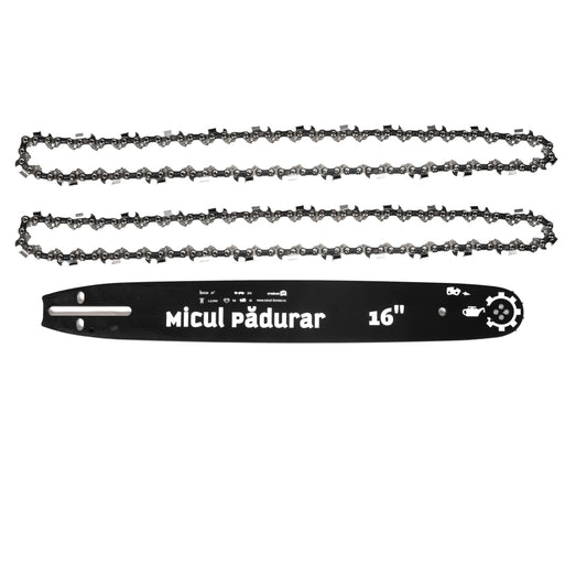 Set lama+2 lanturi Micul Padurar, 14", pas 3/8, grosime 1.3mm, 50pinteni, 25dinti