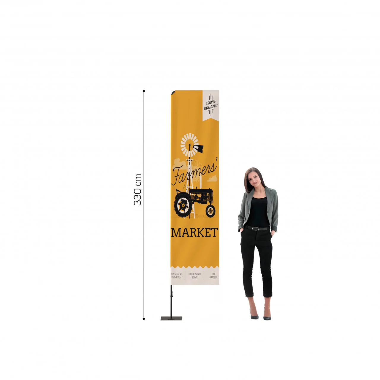 Steag Drept Mediu 70 x 280 cm