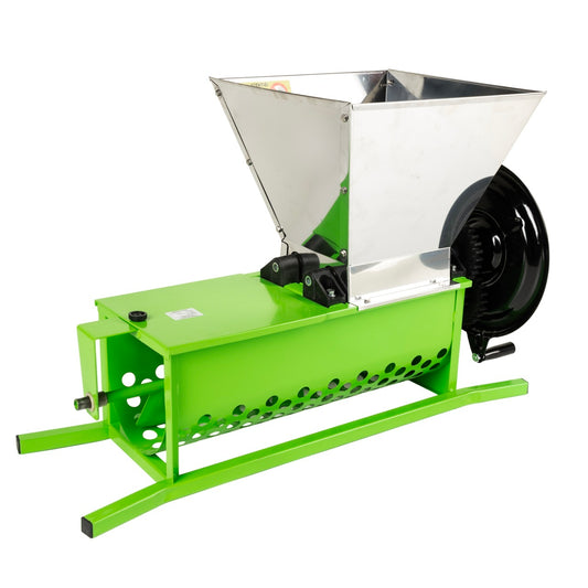 Zdrobitor struguri manual Micul Fermier, cuva 30L, capacitate maxima de productie 600 Kg/h, cu desciorchinator