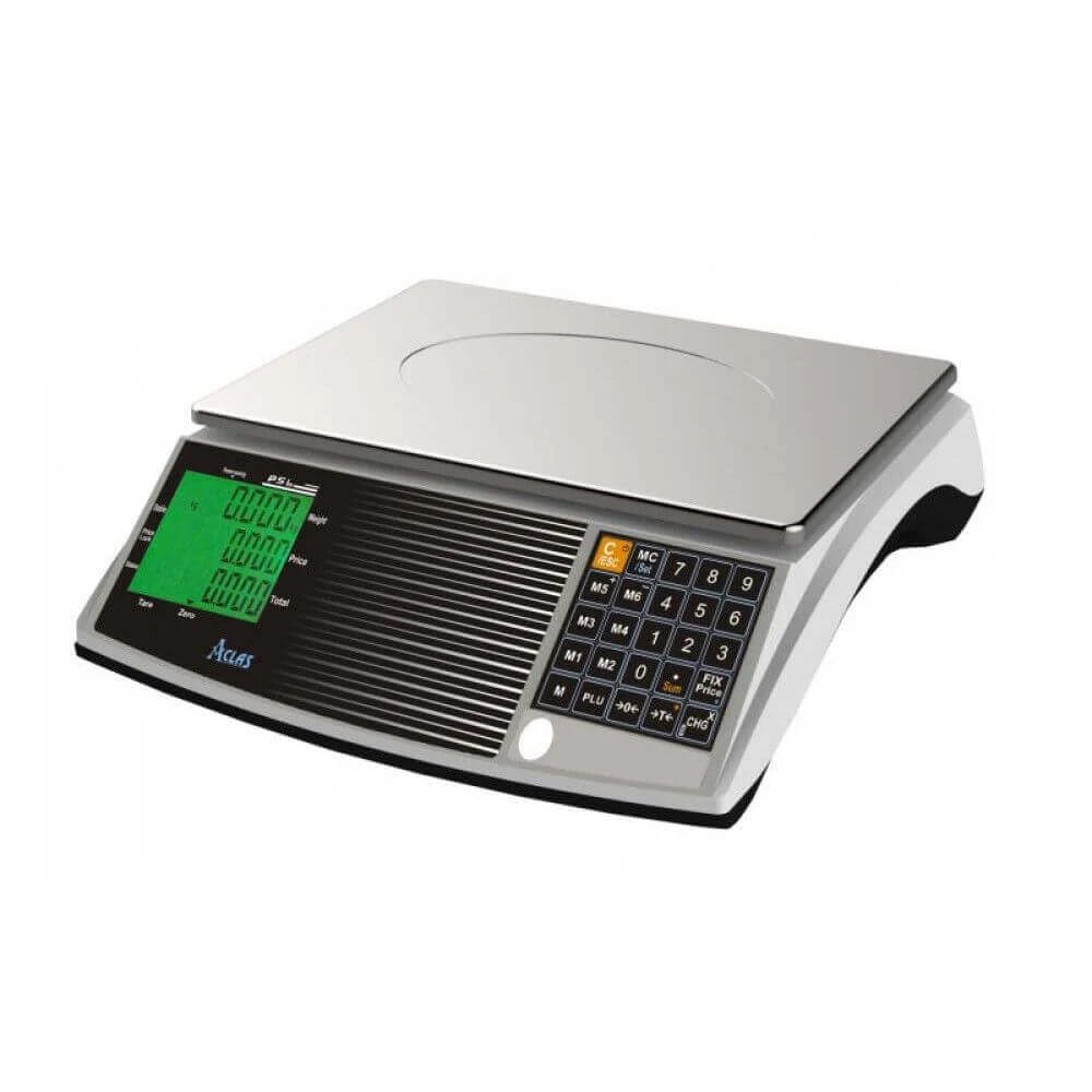 Cantar comercial Aclas PS6XB 6/15 kg, avizat metrologic