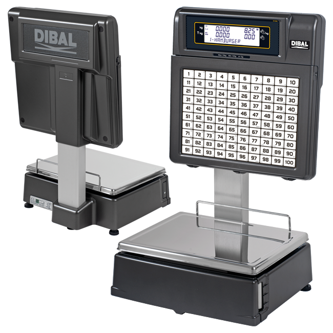 Cantar comercial cu eticheta Dibal MISTRAL M525 6/15 Kg - autoservire, avizat metrologic