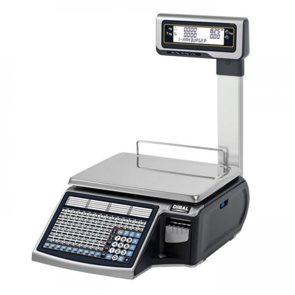 Cantar cu etichete DIBAL seria 500 - MISTRAL 525 cu brat, avizat metrologic